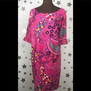 Lily Pulitzer Sophie Ruffle Sleeve Dress Sz M